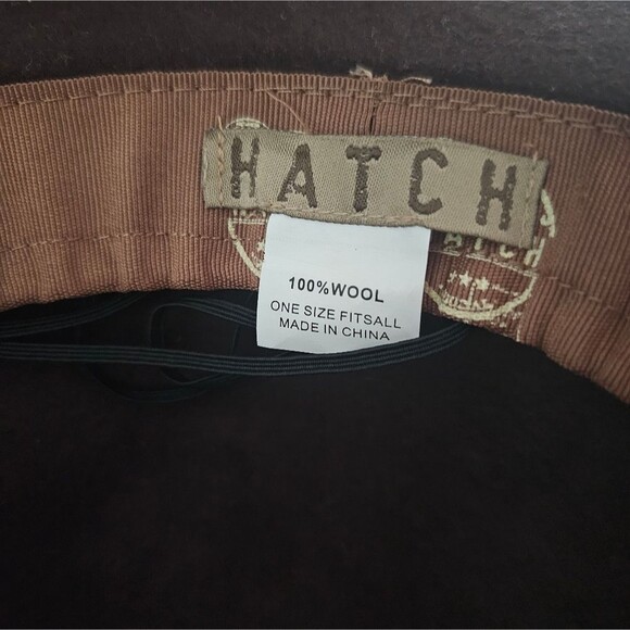 Hatch 100% Wool Wide Brim Floppy Hat Brown Floral Embroidery Festivalwear Boho - Picture 9 of 12